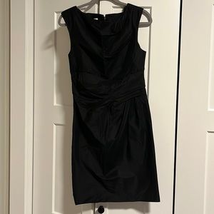 Cocktail dress, high back zip up, black